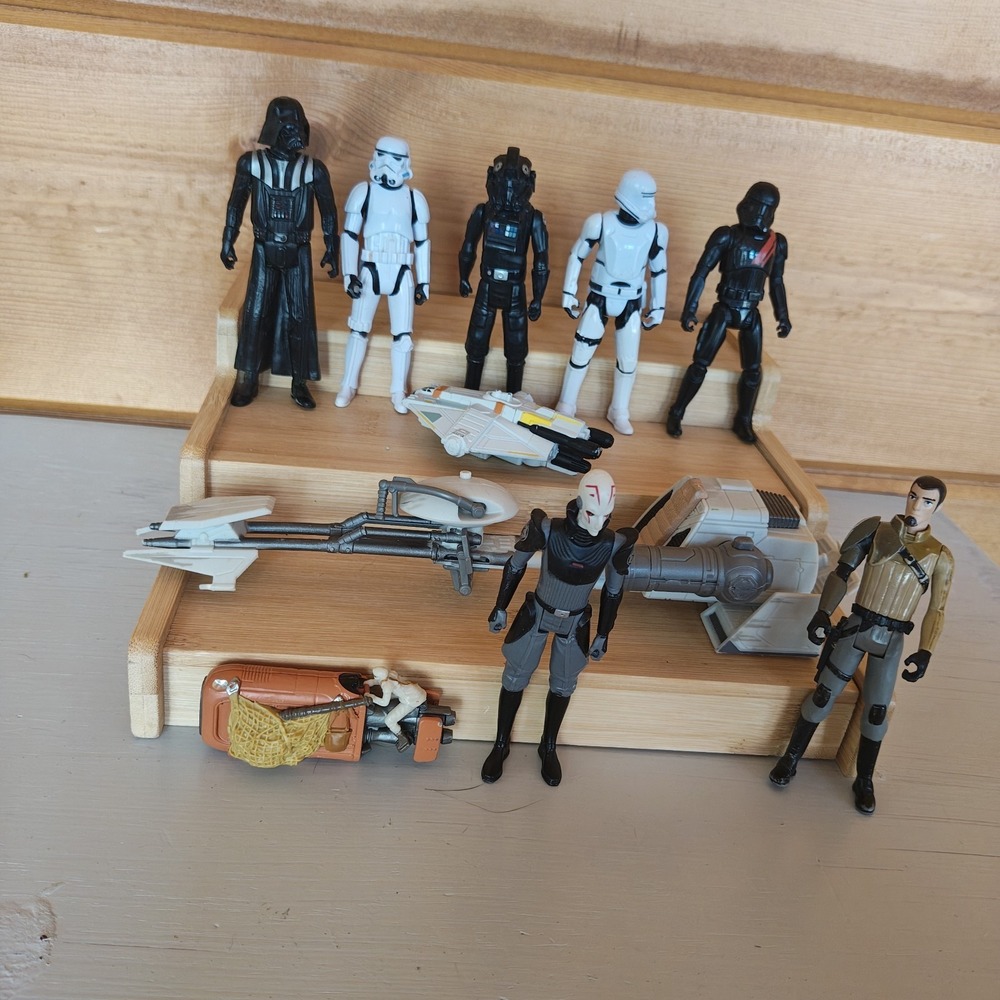 Lot of 7 Kenner 4‎ Inch figures with Speeder Bike